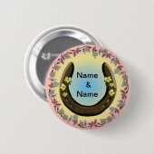 Amish Blume Horseshoe Button (Vorne & Hinten)