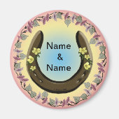 Amish Blume Horseshoe Magnet (Vorne)