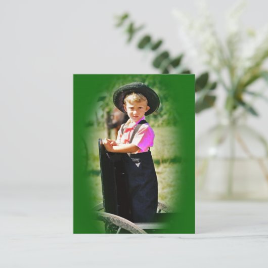 Amish Boy Postcard Postkarte (Stehend Vorderseite)