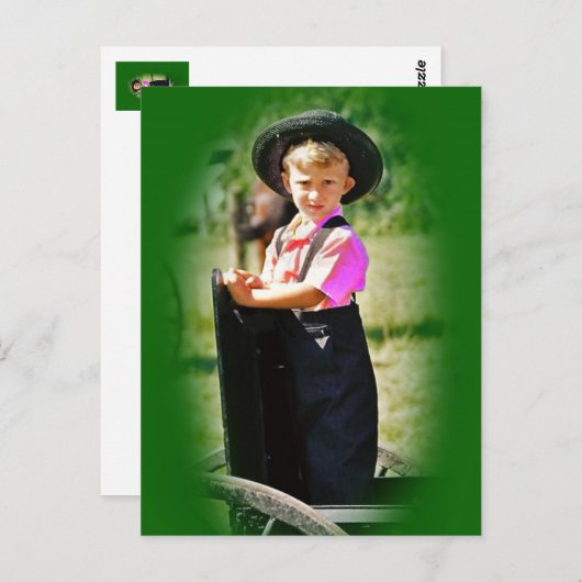 Amish Boy Postcard Postkarte (Vorne/Hinten)