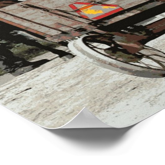 Amish Boy Waves Poster (Ecke)