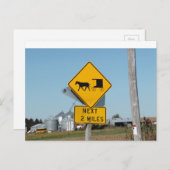 Amish Buggie Crossing Sign Post Card Postkarte (Vorne/Hinten)