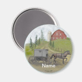 Amish Buggy Besuch Magnet (Vorderseite/Rückseite)