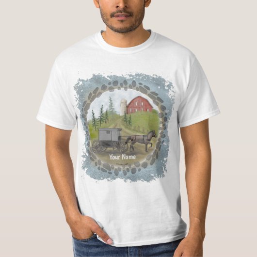 Amish Buggy Besuch T - Shirt (Vorderseite)