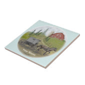 Amish Buggy Besucherkachel Fliese (Seite)