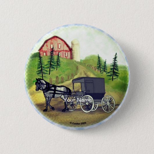 Amish-Buggy Button (Vorderseite)