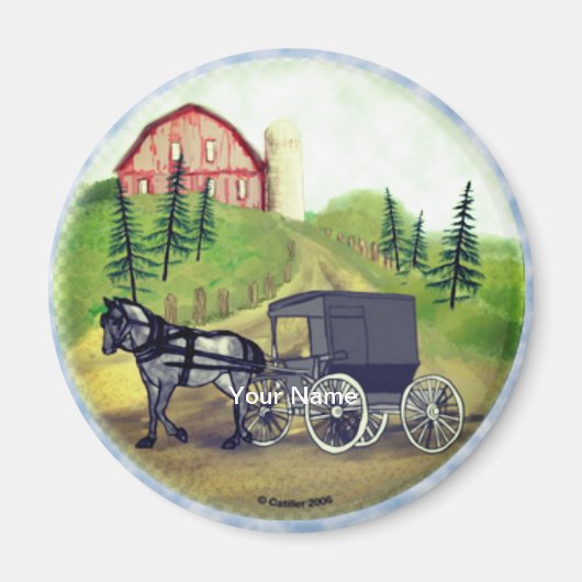 Amish-Buggy Magnet (Vorne)