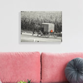 Amish Buggy Monochrome Leinwanddruck (Insitu (Wohnzimmer))