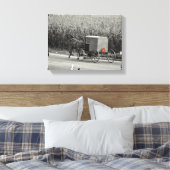 Amish Buggy Monochrome Leinwanddruck (Insitu (Schlafzimmer))