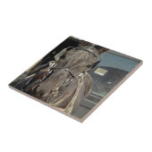 Amish Buggy Pferd Fliese (Seite)