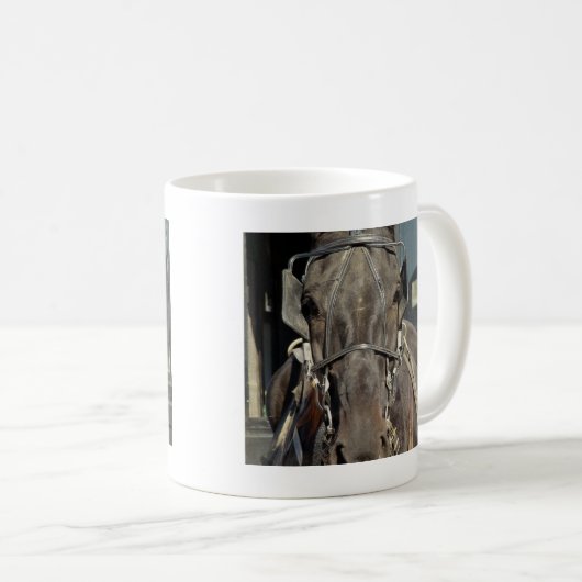 Amish Buggy Pferd Kaffeetasse (VorderseiteRechts)