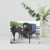 Amish Buggy Postkarte (Stehend Vorderseite)