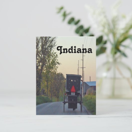 Amish Buggy Postkarte (Stehend Vorderseite)