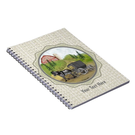Amish-Buggy-Returning-Notebook Notizblock (Rechte Seite)