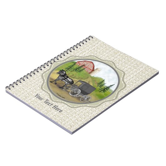 Amish-Buggy-Returning-Notebook Notizblock (Linke Seite)