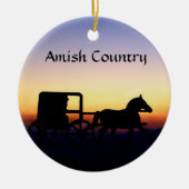 Amish Buggy Ride Keramik Ornament (Vorne)