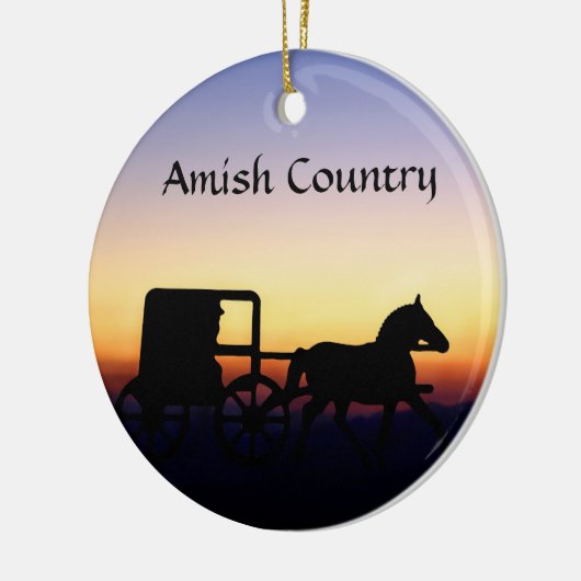 Amish Buggy Ride Keramik Ornament (Links)