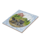 Amish-Buggy-Rückkehrfliese Fliese (Seite)