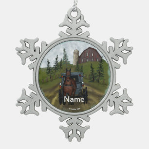 Amish Buggy Town Day Ornament