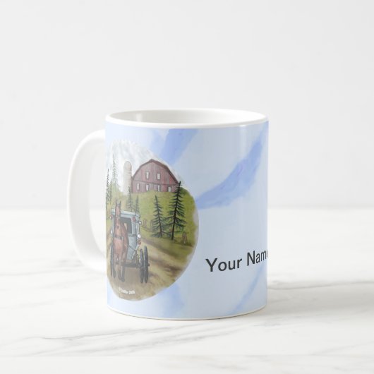 Amish Buggy Town Day Tasse (Vorderseite Links)