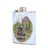 Amish Buggy Town Tag  Flasche Flachmann (Links)