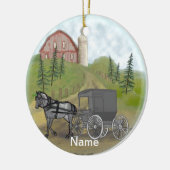 Amish Buggy Zurück-Ornament Keramik Ornament (Links)