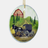 Amish Buggy Zurück-Ornament Keramik Ornament (Rechts)