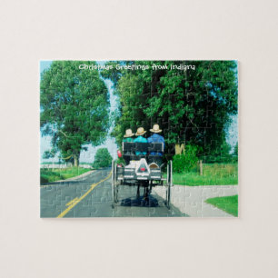 Amish Carriage Indiana. Jigsaw Puzzle