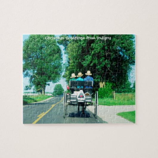 Amish Carriage Indiana. Jigsaw Puzzle (Horizontal)