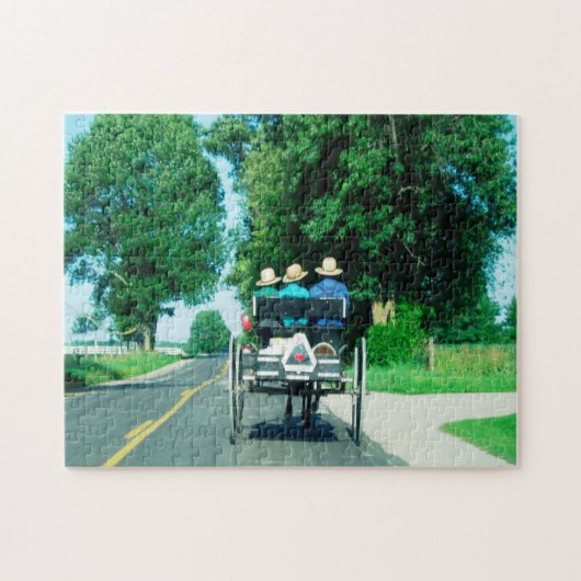 Amish Carriage Indiana. Puzzle (Horizontal)