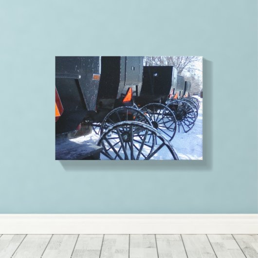 Amish Carts Leinwanddruck (Insitu (Holzboden))