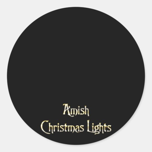 Amish Christmas Lights Runder Aufkleber (Vorderseite)