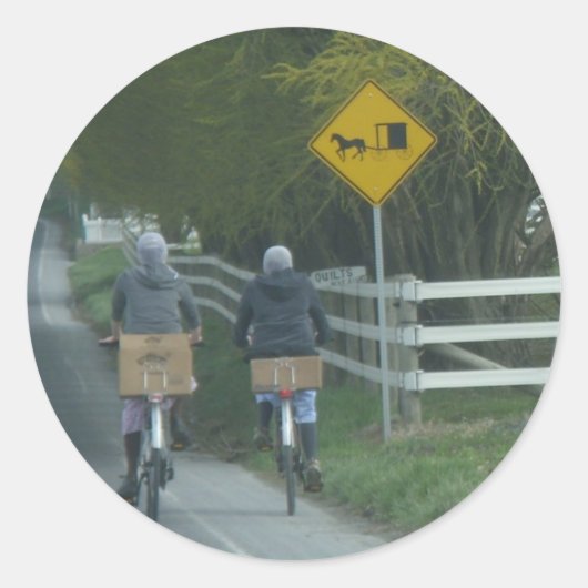 Amish Community Runder Aufkleber (Vorderseite)