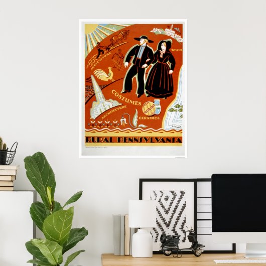Amish Costume Tradition 1938 WPA Poster (Heimbüro)