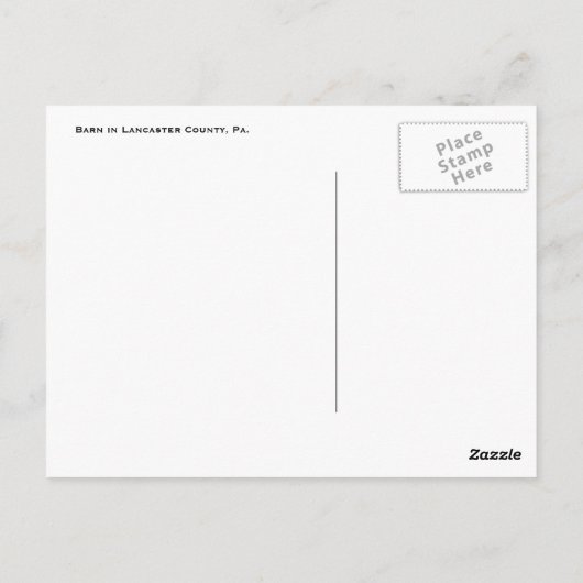 Amish Country Postcard Postkarte (Rückseite)