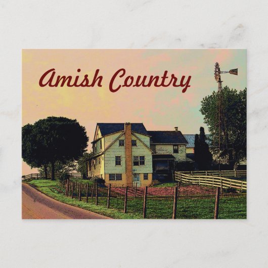 Amish Country Postcard Postkarte (Vorderseite)