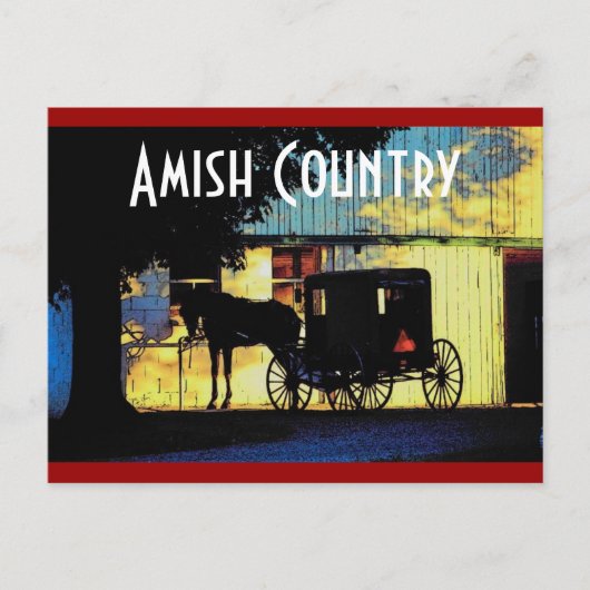 Amish Country Postcard Postkarte (Vorderseite)