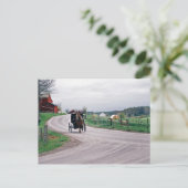 Amish Country Road Postkarte (Stehend Vorderseite)