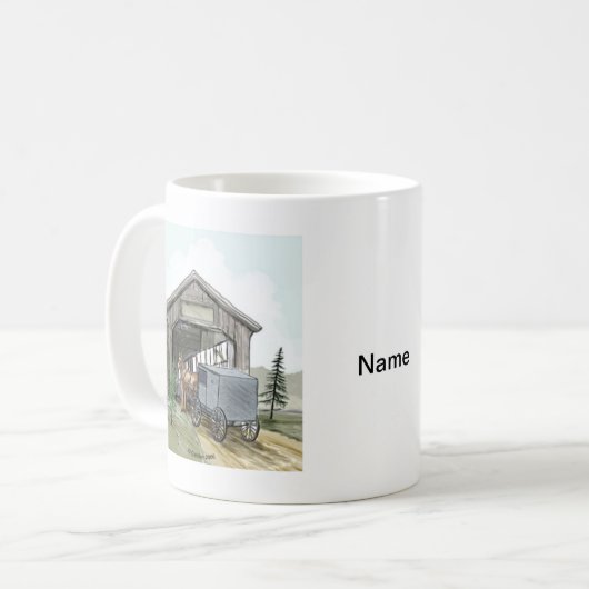 Amish Covered Bridge Kaffeetasse (Vorderseite Links)