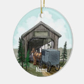 Amish Covered Bridge Ornament (Links)