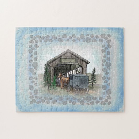 Amish Covered Bridge Puzzle (Horizontal)