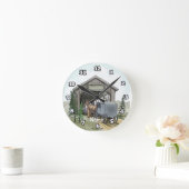 Amish Covered Bridge Runde Wanduhr (Zuhause)