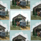 Amish Covered Bridge Stoff (Kachel)