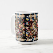 Amish Crazy Quilt von Lydia Beachy Kaffeetasse (Vorderseite Links)