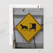 Amish Crossing Sign Postkarte (Vorne/Hinten)