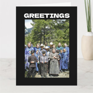 AMISH ERNTEDANK FUNNY GREETING CARD KARTE