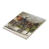 Amish Family Heading Zuhause Fliese (Seite)