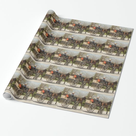 Amish Family Heading Zuhause Geschenkpapier (Ungerollt)