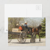 Amish Family Heading Zuhause Postkarte (Vorne/Hinten)