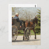 Amish Family Heading Zuhause Postkarte (Vorne/Hinten)